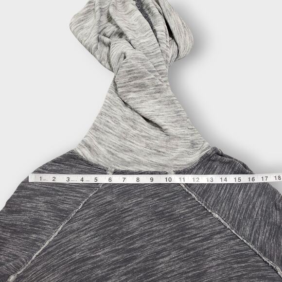 Free People Beach Cocoon Cowl Pullover Top One Body Charcoal Grey Oversized - Picture 10 of 11